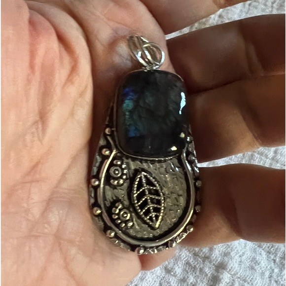 Natural Labrodite Pendant - Picture 3 of 7